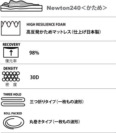 Newton240＜かため＞説明